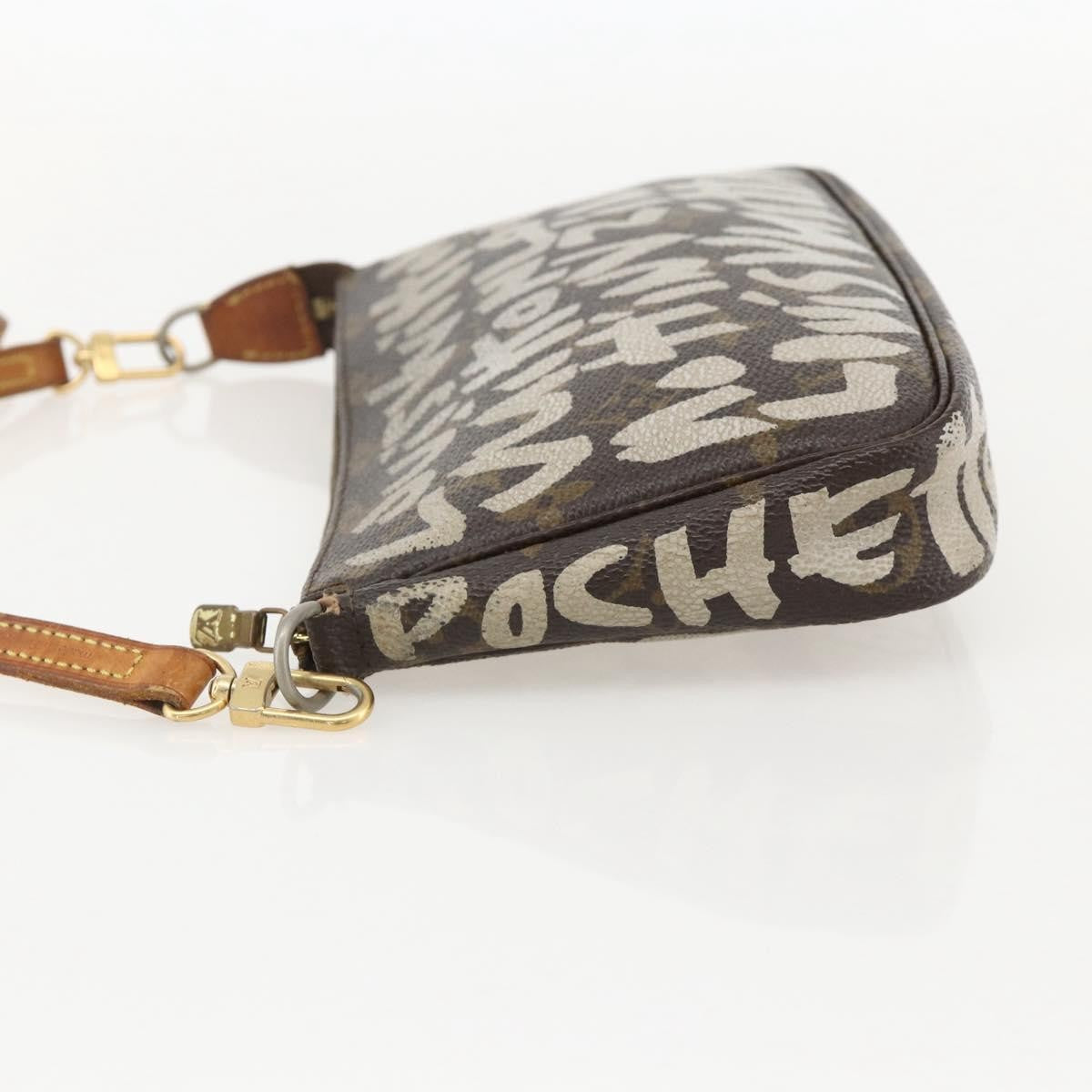 Louis Vuitton Pochette Accessoires Limited Edition Monogram Graffiti, Brown, Canvas, Clutch