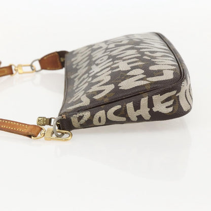 Louis Vuitton Pochette Accessoires Limited Edition Monogram Graffiti, Brown, Canvas, Clutch