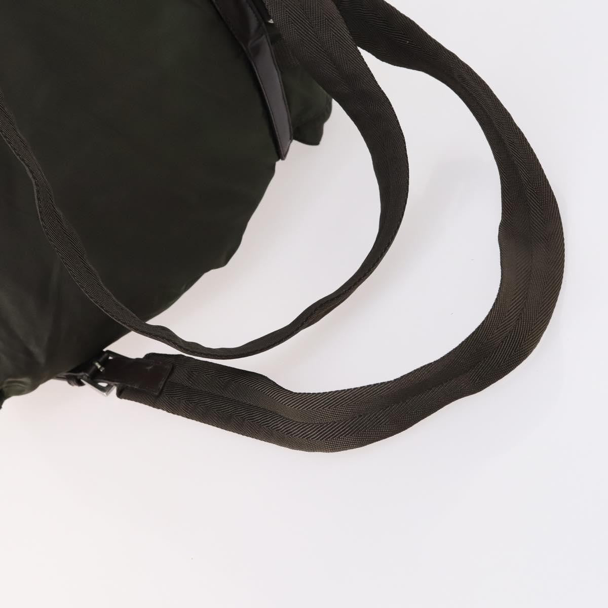 Prada Corsaire Backpack Embroidered Quilted Denim, KHAKI, NYLON, Backpack