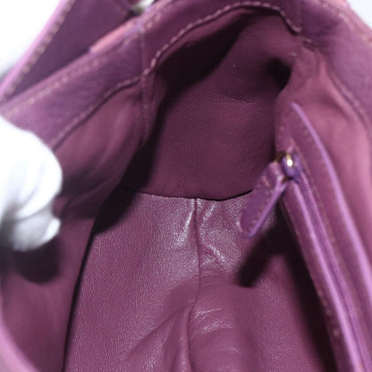 Bvlgari Chandra Satchel Leather, PURPLE, LEATHER, Shoulder bag