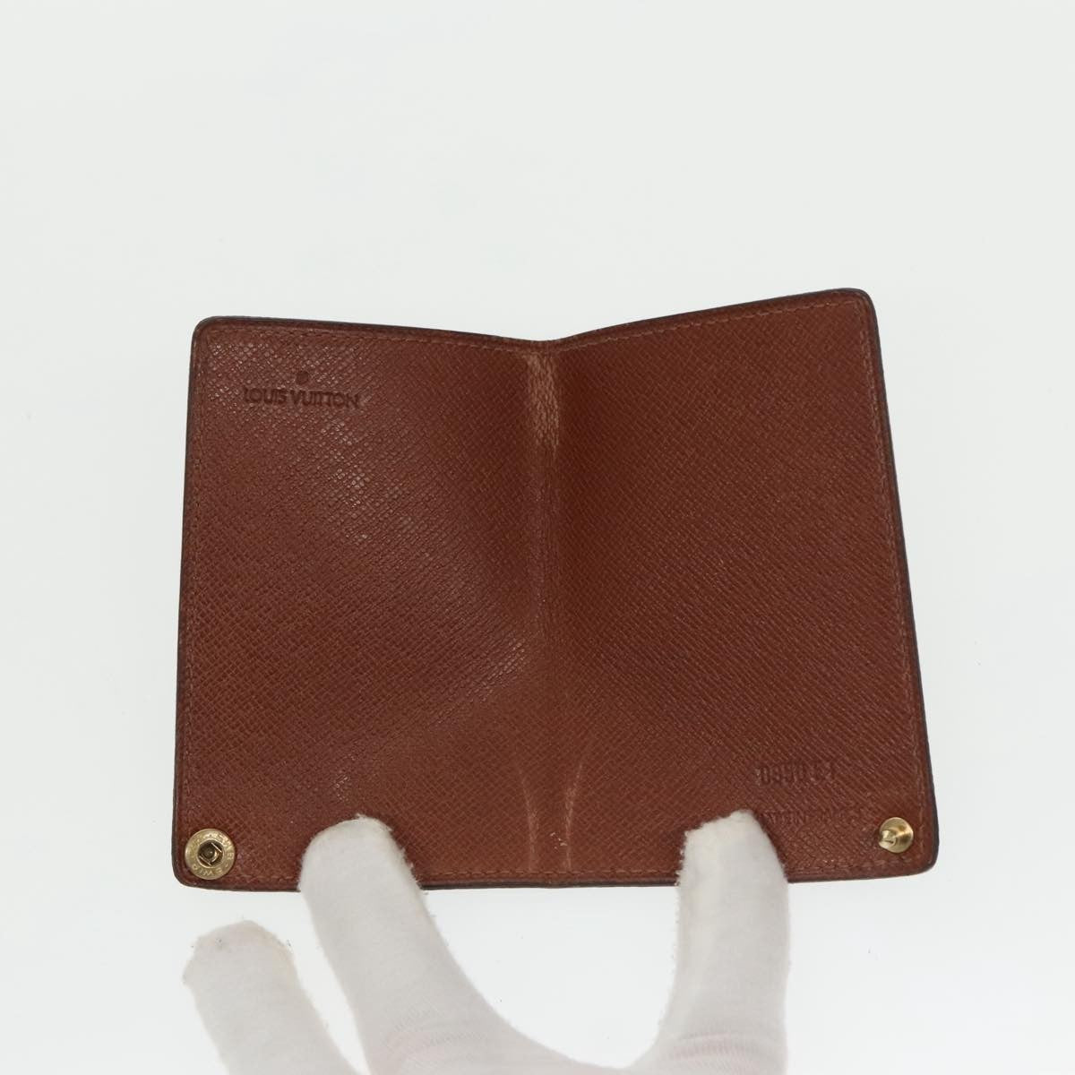 Louis Vuitton Porte Cartes Pression Card Case Monogram Canvas, BROWN, CANVAS, Card Holders