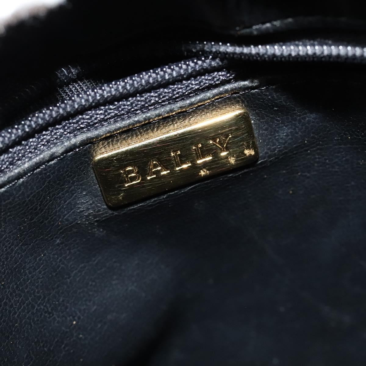 Bally Vintage Chain Shoulder Bag Quilted Leather, BLACK, LEATHER, Shoulder bag