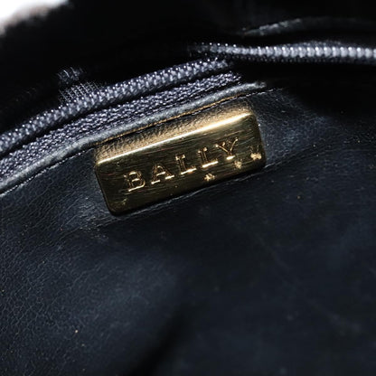 Bally Vintage Chain Shoulder Bag Quilted Leather, BLACK, LEATHER, Shoulder bag