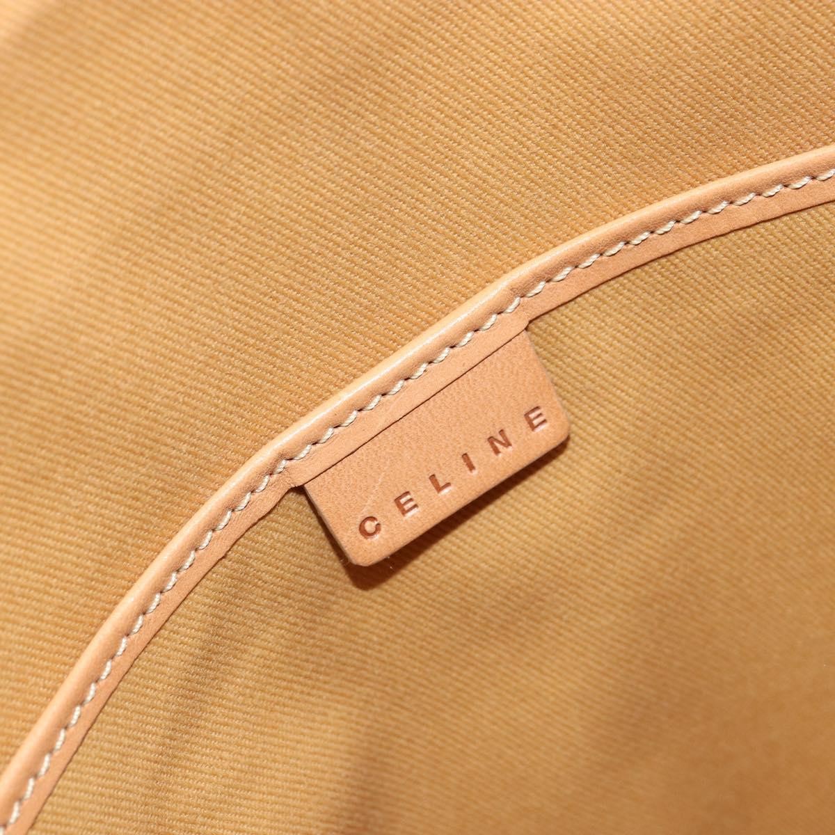 Celine Vintage Macadam Tote bag Canvas and Leather, BEIGE, CANVAS, Tote bag