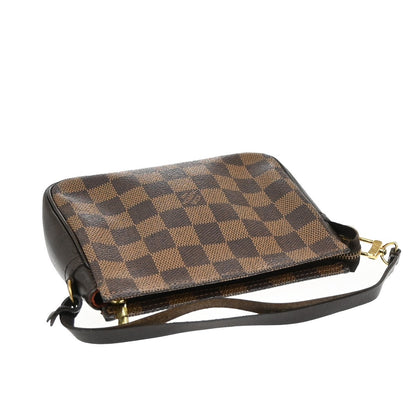 Louis Vuitton Trousse Make Up Bag Damier Canvas, BROWN, CANVAS, Clutche & pouche