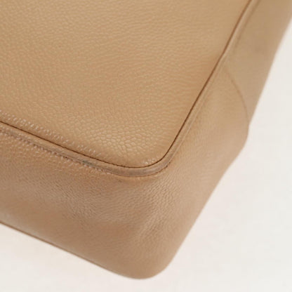 Chanel Coco Mark Leather, BEIGE, LEATHER, Handbag