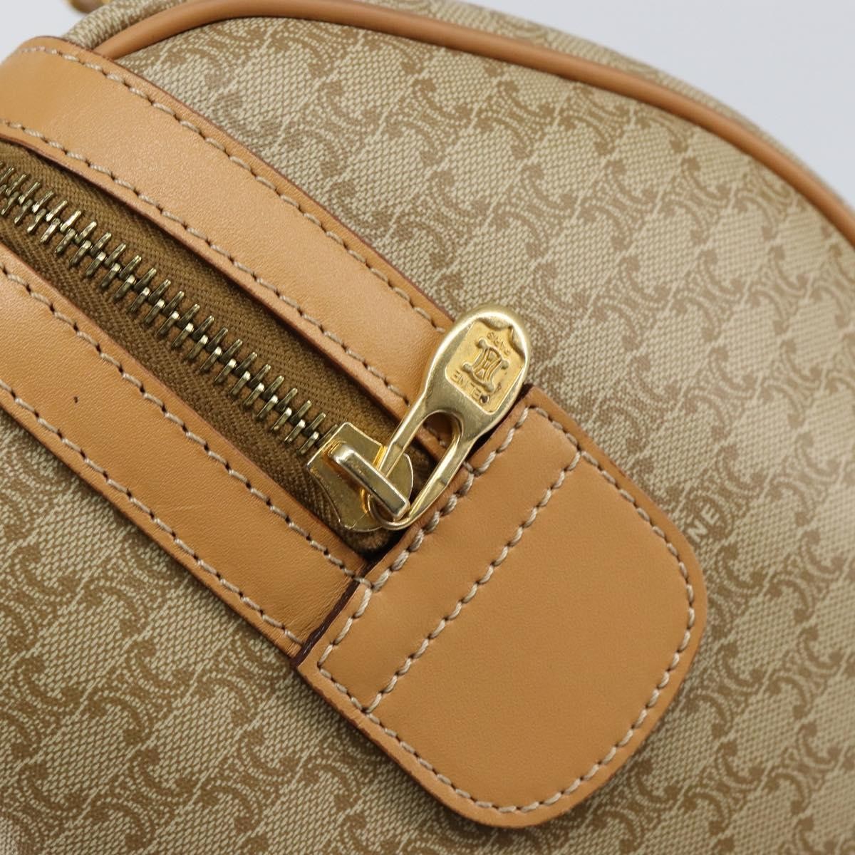 Celine Vintage Duffle Bag Macadam Coated Canvas, BEIGE, CANVAS, Travel bag