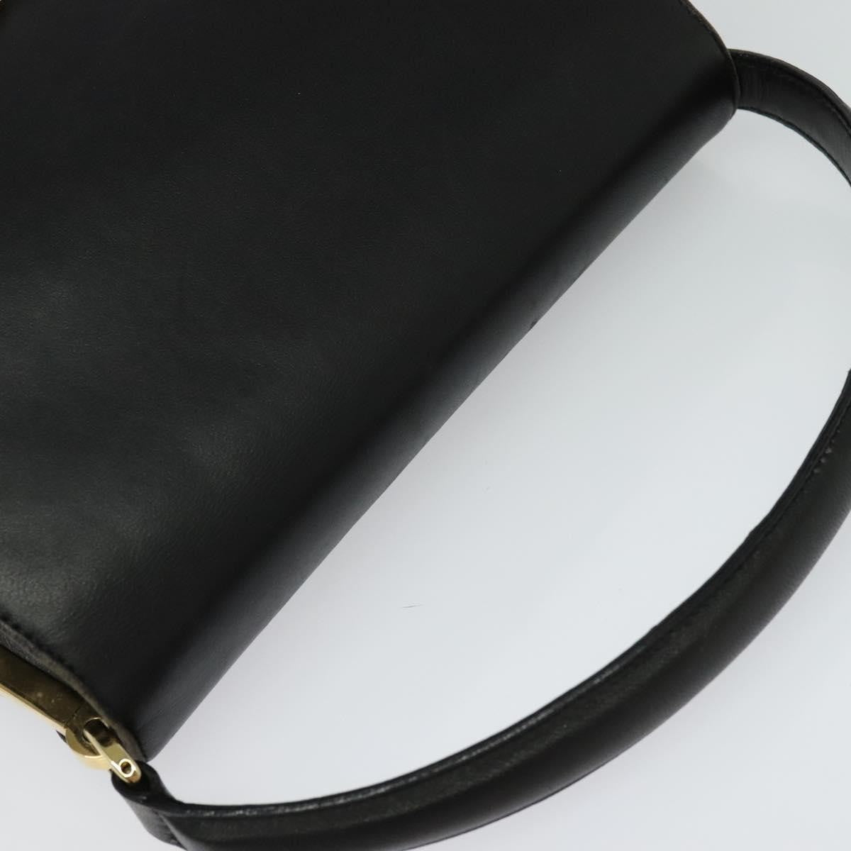 Salvatore Ferragamo Vintage Handbag Leather, BLACK, LEATHER, Handbag