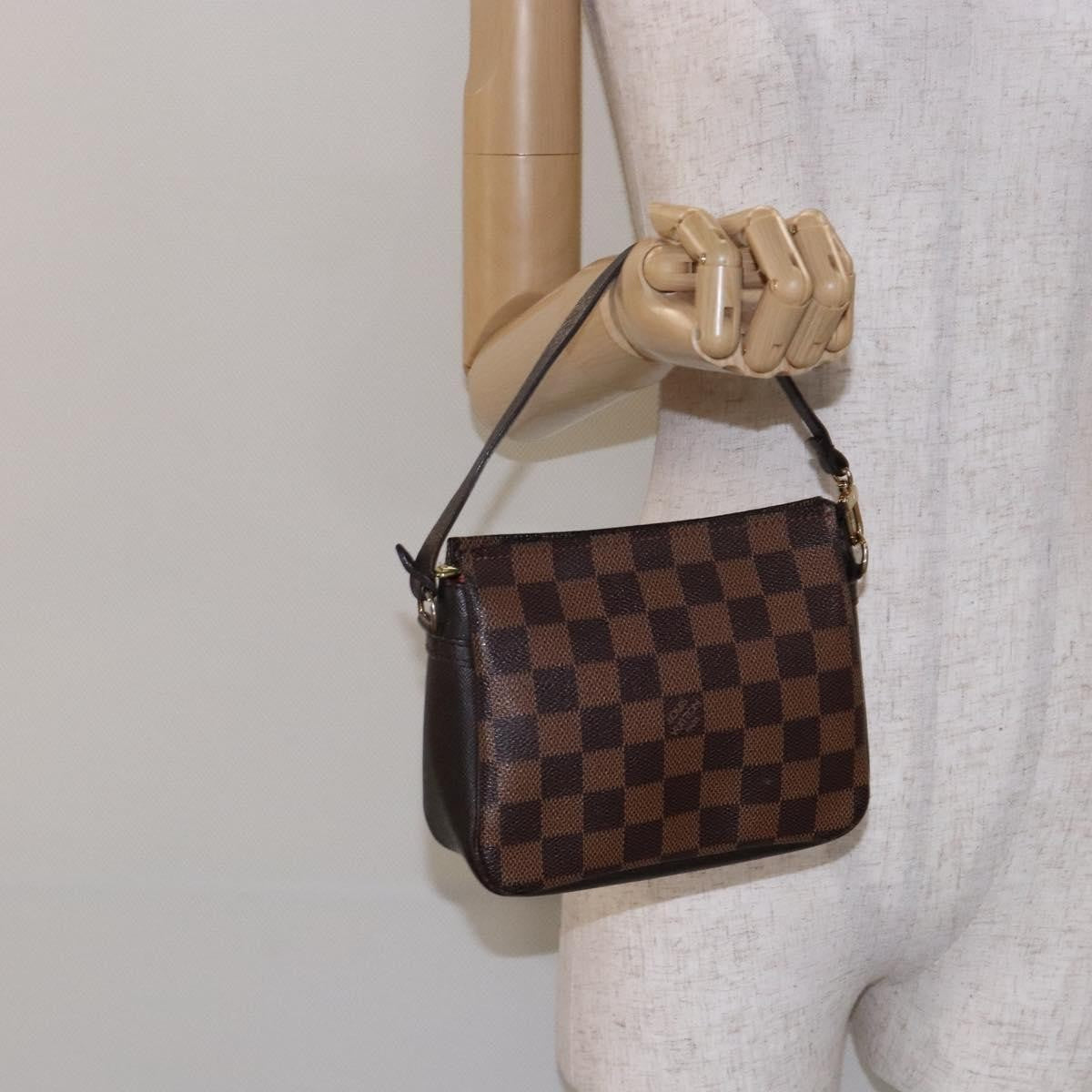 Louis Vuitton Trousse Make Up Bag Damier, BROWN, CANVAS, Clutche & pouche