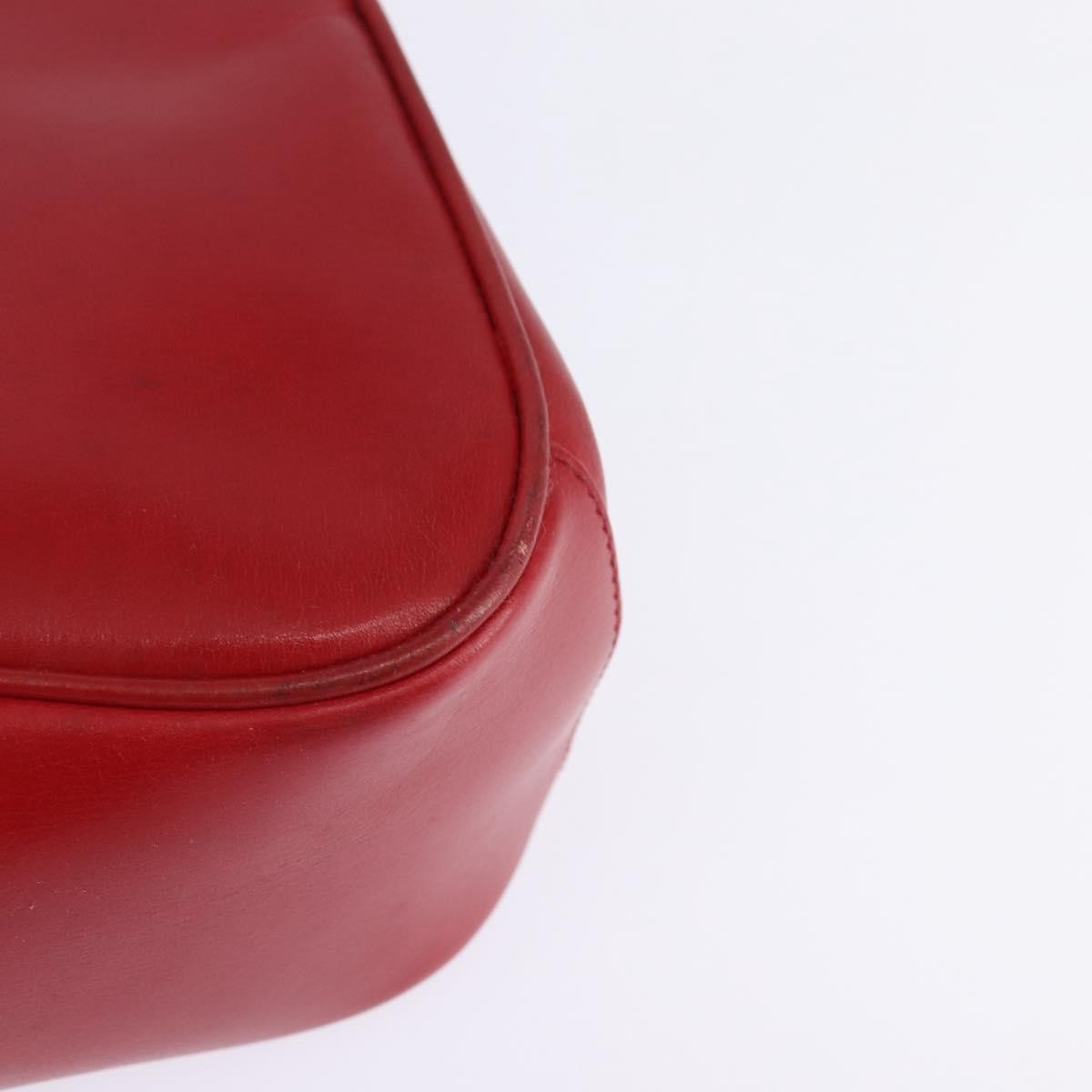 Gucci Vintage Bamboo Shoulder Bag Leather, RED, LEATHER, Shoulder bag