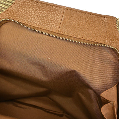 Bvlgari Logomania Handbag Canvas, Brown, Canvas, Handbag