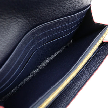 Louis Vuitton Sarah Wallet NM Monogram Empreinte Leather, NAVY, LEATHER, Wallets