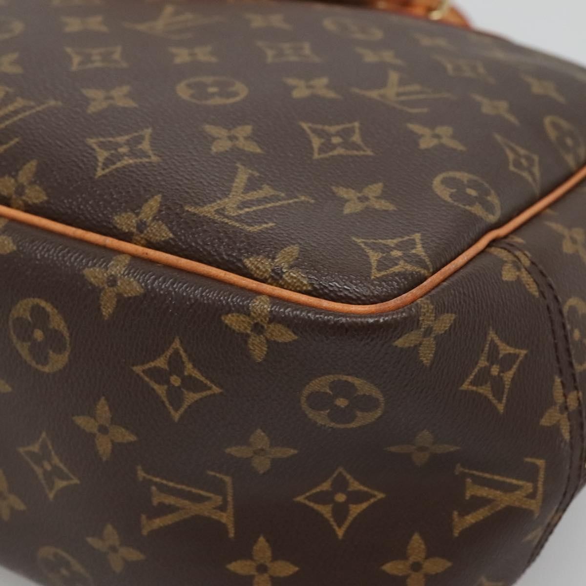 Louis Vuitton Deauville Handbag Monogram Canvas, BROWN, CANVAS, Handbag