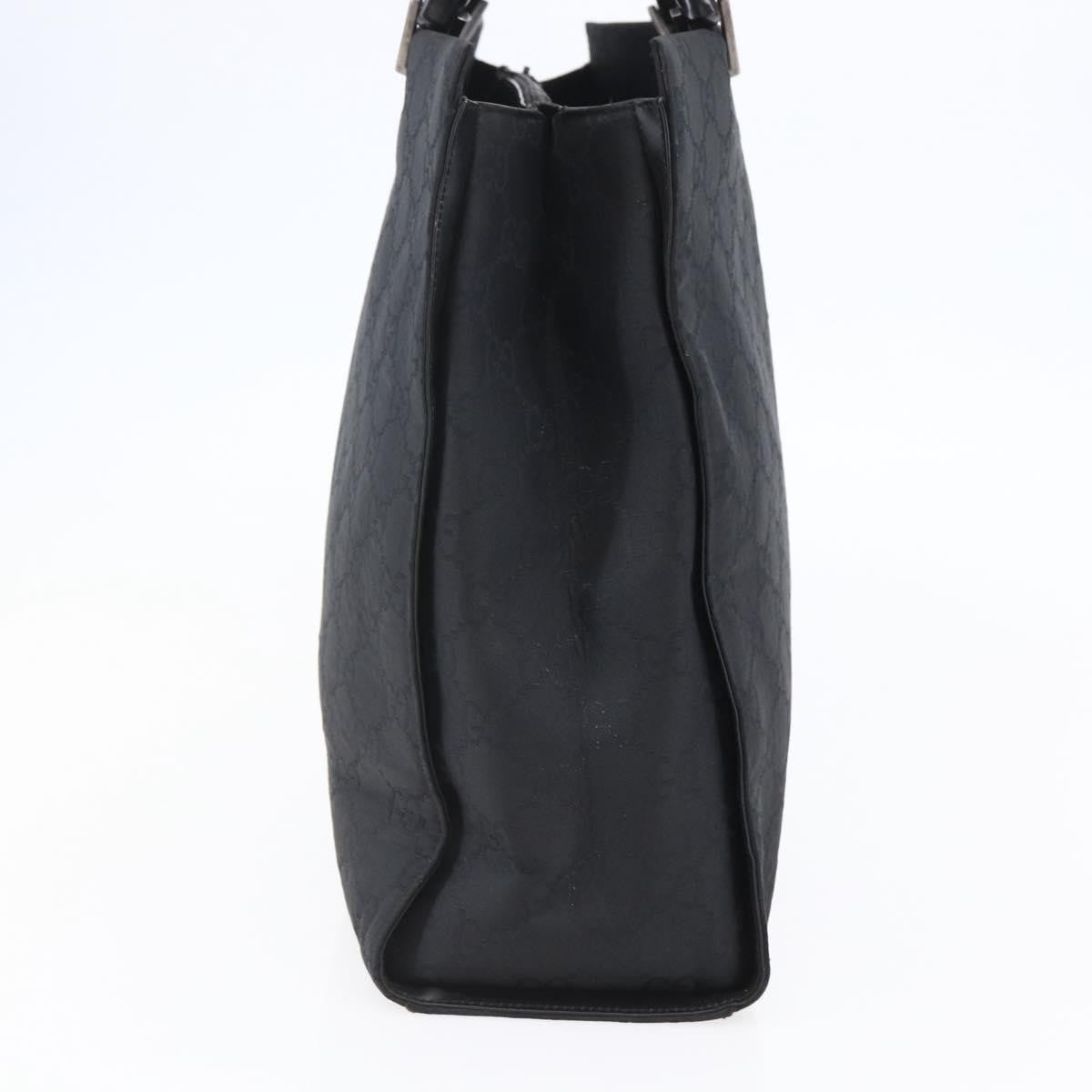 Gucci Vintage Bamboo Handle Tote GG Nylon, BLACK, NYLON, Tote bag