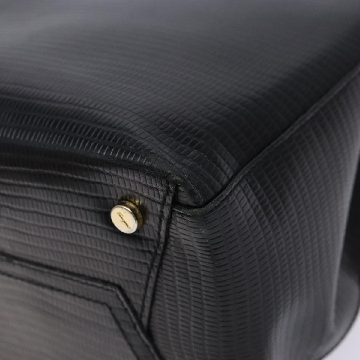 Salvatore Ferragamo Vala Shoulder Bag Leather, BLACK, LEATHER, Tote bag