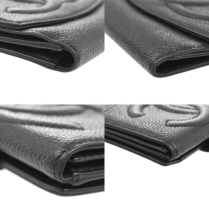 Chanel Timeless Trifold Wallet Leather, BLACK, LEATHER, Wallets