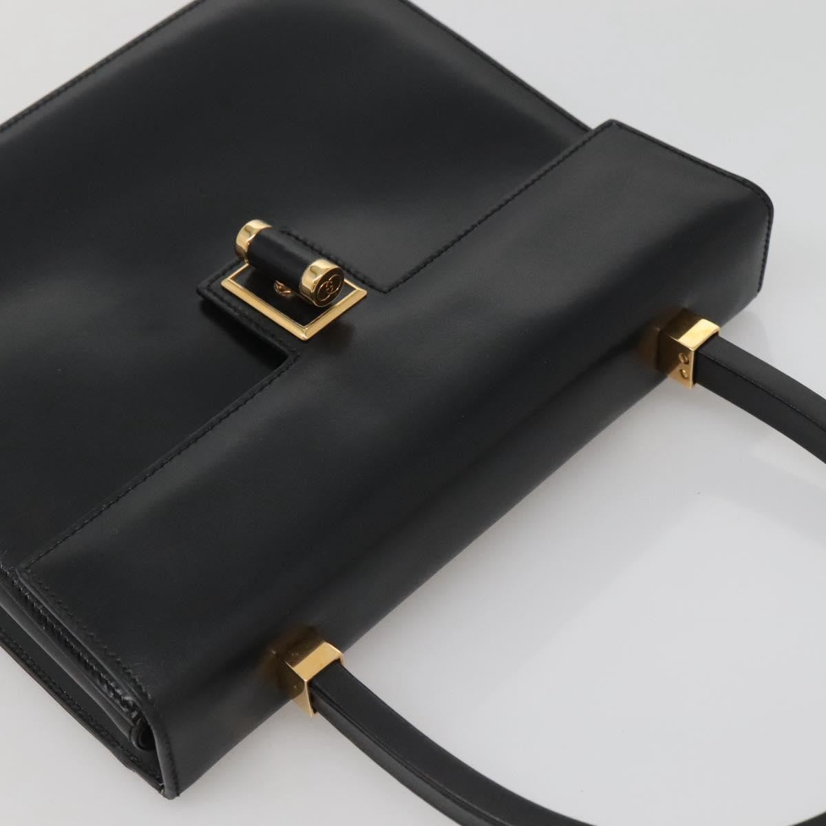 Gucci Vintage Handbag Leather, BLACK, LEATHER, Handbag