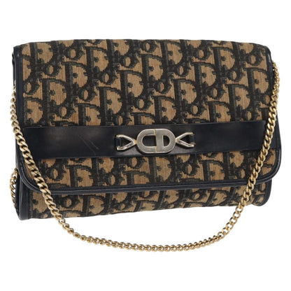 Christian Dior Vintage CD trotter Shoulder bag Canvas, NAVY, CANVAS, Shoulder bag