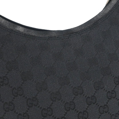 Gucci Vintage Clasp Handle Hobo GG Canvas, Black, Canvas, Shoulder Bag