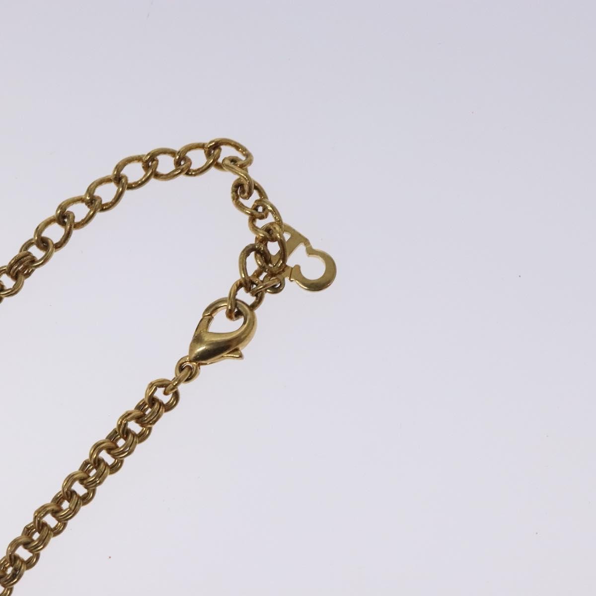 Christian Dior CD Pendant Necklace Metal, GOLD, METAL, Necklace