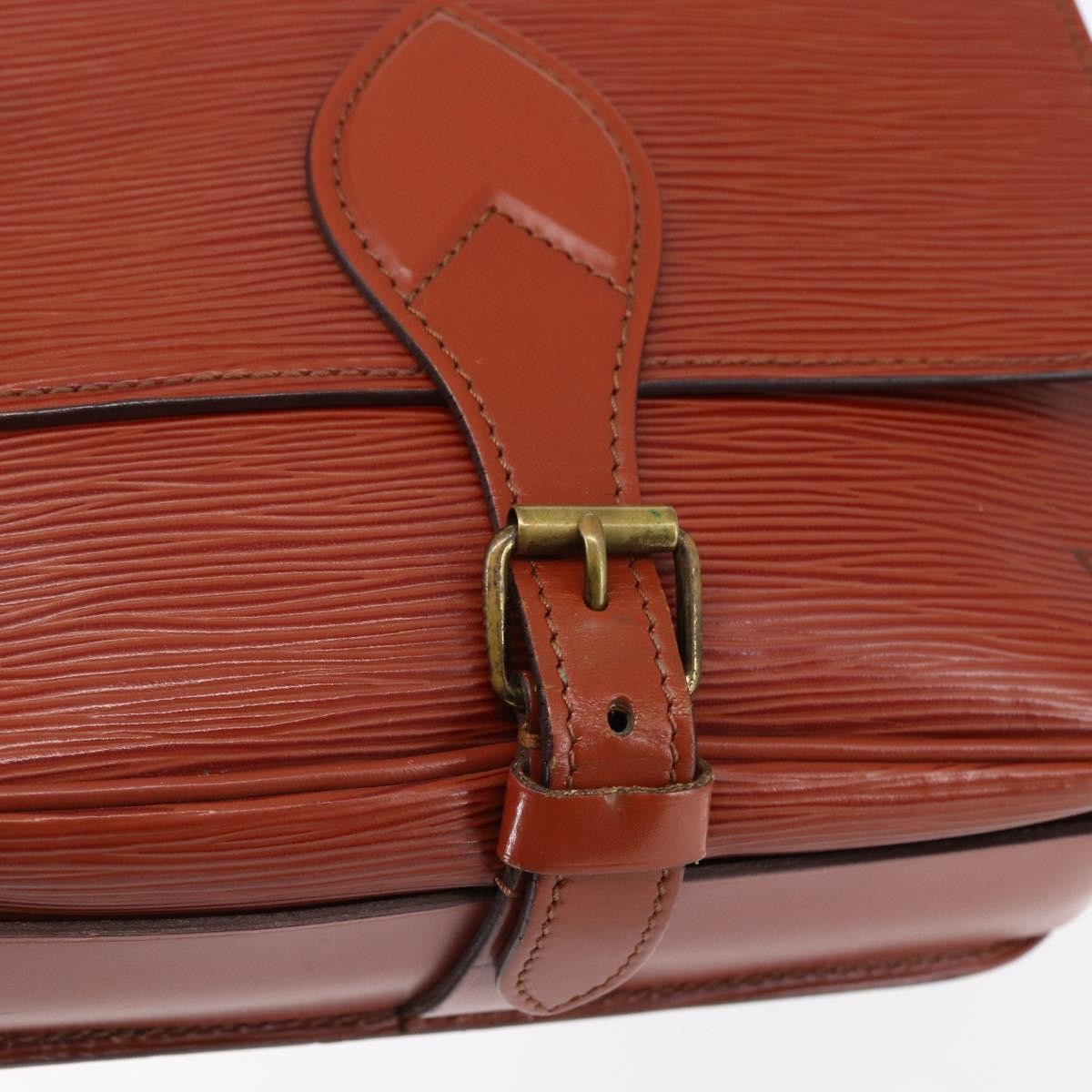 Louis Vuitton Cartouchiere Handbag Epi Leather, BROWN, LEATHER, Shoulder bag