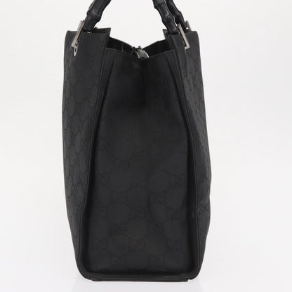 Gucci Bamboo tote bag Canvas, BLACK, CANVAS, Tote bag