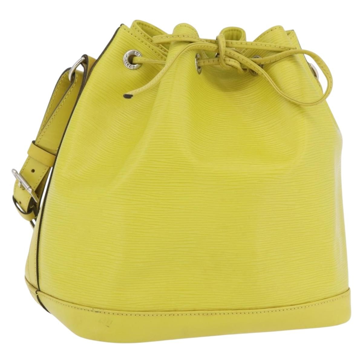 Louis Vuitton Petit Noe Handbag Epi Leather, Green, Leather, Handbag