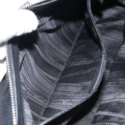 Salvatore Ferragamo Gancini handbag Leather, BLACK, LEATHER, Handbag