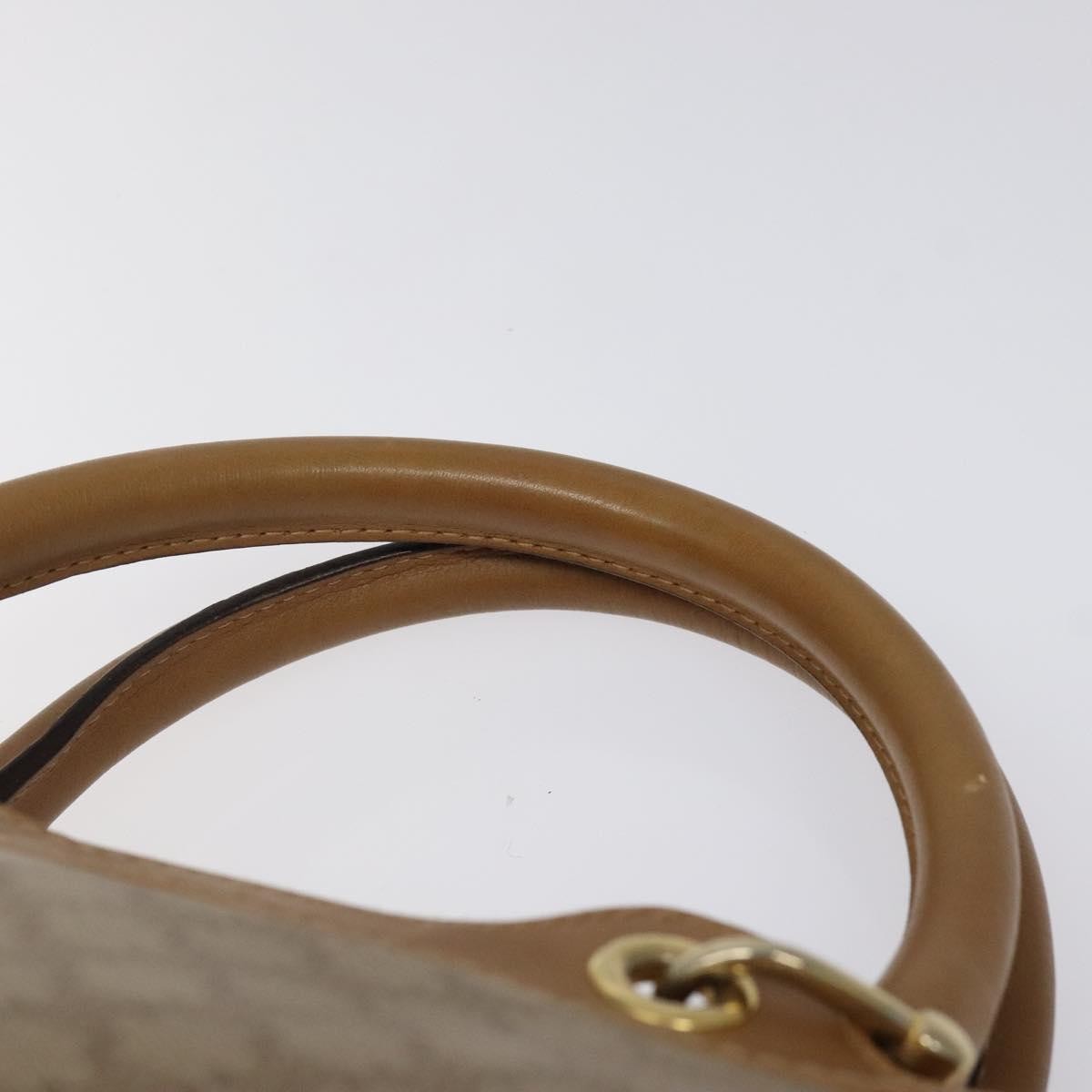 Celine Macadam Handbag Macadam with leather, BEIGE, CANVAS, Handbag