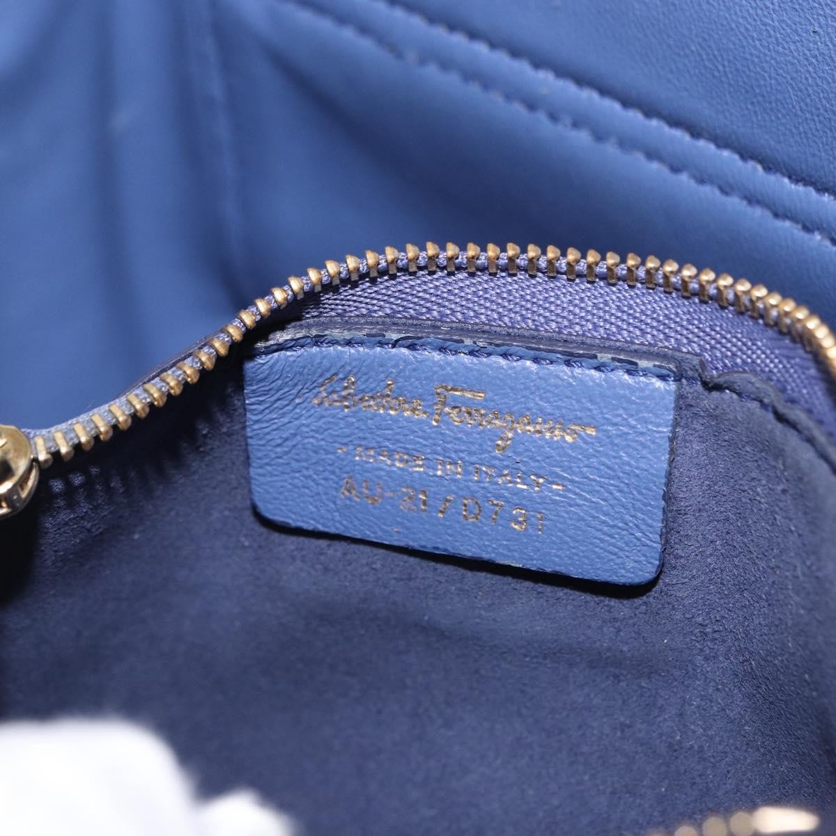 Salvatore Ferragamo Abbey Shoulder Bag Leather, NAVY, LEATHER, Shoulder bag