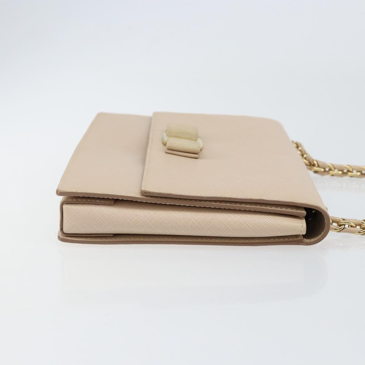 Salvatore Ferragamo Vala Chain Shoulder bag Leather, PINK, LEATHER, Shoulder bag