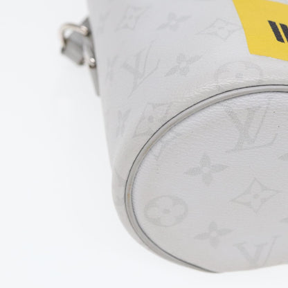 Louis Vuitton Chalk Nano Bag Limited Edition Logo Story Monogram Canvas, GRAY, CANVAS, Handbag