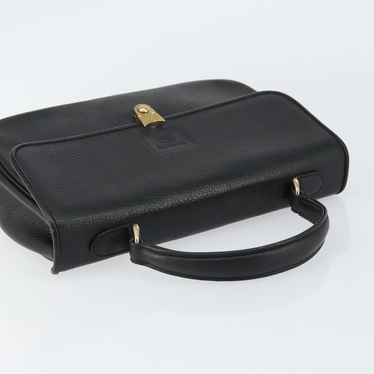 Burberry Vintage Handbag Leather, BLACK, LEATHER, Handbag