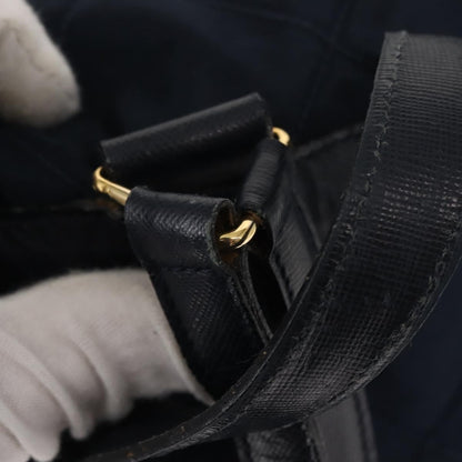 Prada Buckle Backpack Quilted Tessuto, NAVY, NYLON, Backpack