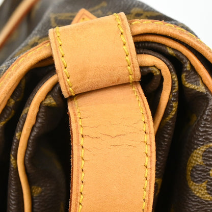 Louis Vuitton Saumur Handbag Monogram Canvas, Brown, Canvas, Shoulder Bag