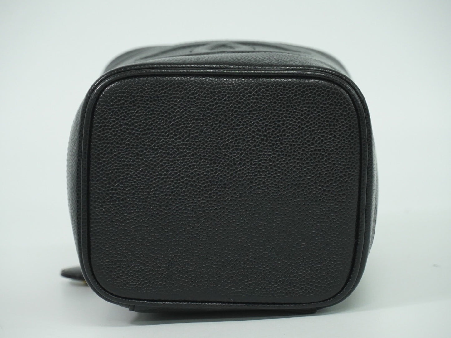 Chanel Vanity pouch Leather, BLACK, LEATHER, Toiletry Case