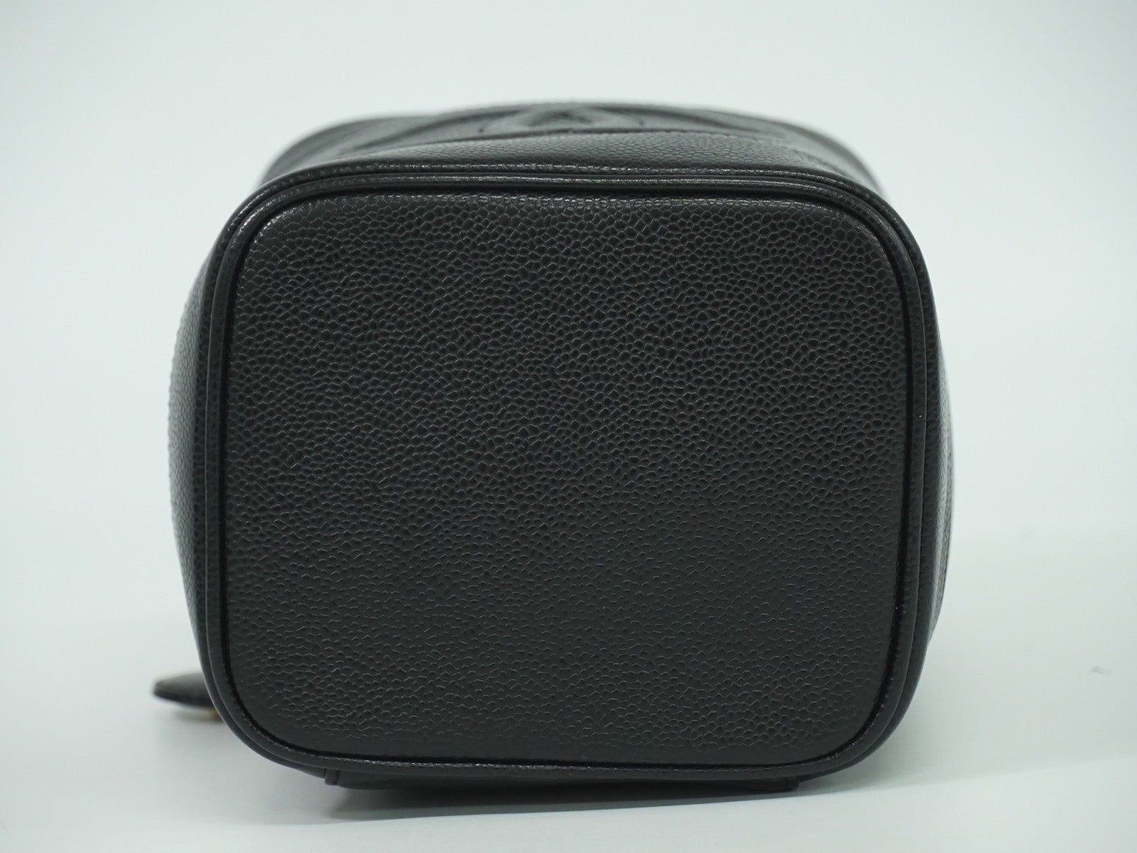 Chanel Vanity pouch Leather, BLACK, LEATHER, Toiletry Case