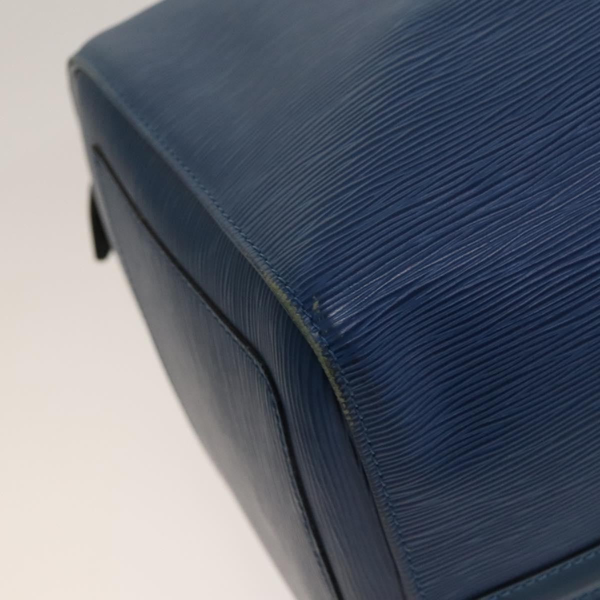 Louis Vuitton Keepall Bag Epi Leather, BLUE, LEATHER, Travel bag