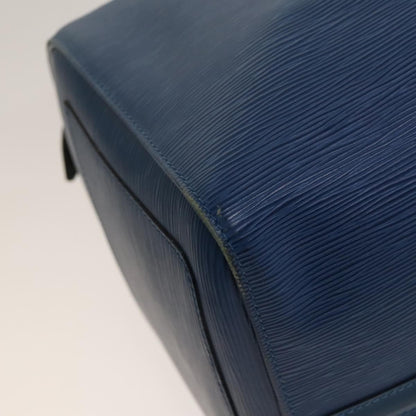 Louis Vuitton Keepall Bag Epi Leather, BLUE, LEATHER, Travel bag