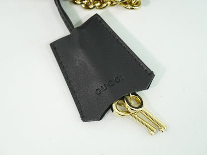 Gucci Padlock Shoulder Bag Leather, BLACK, LEATHER, Shoulder bag