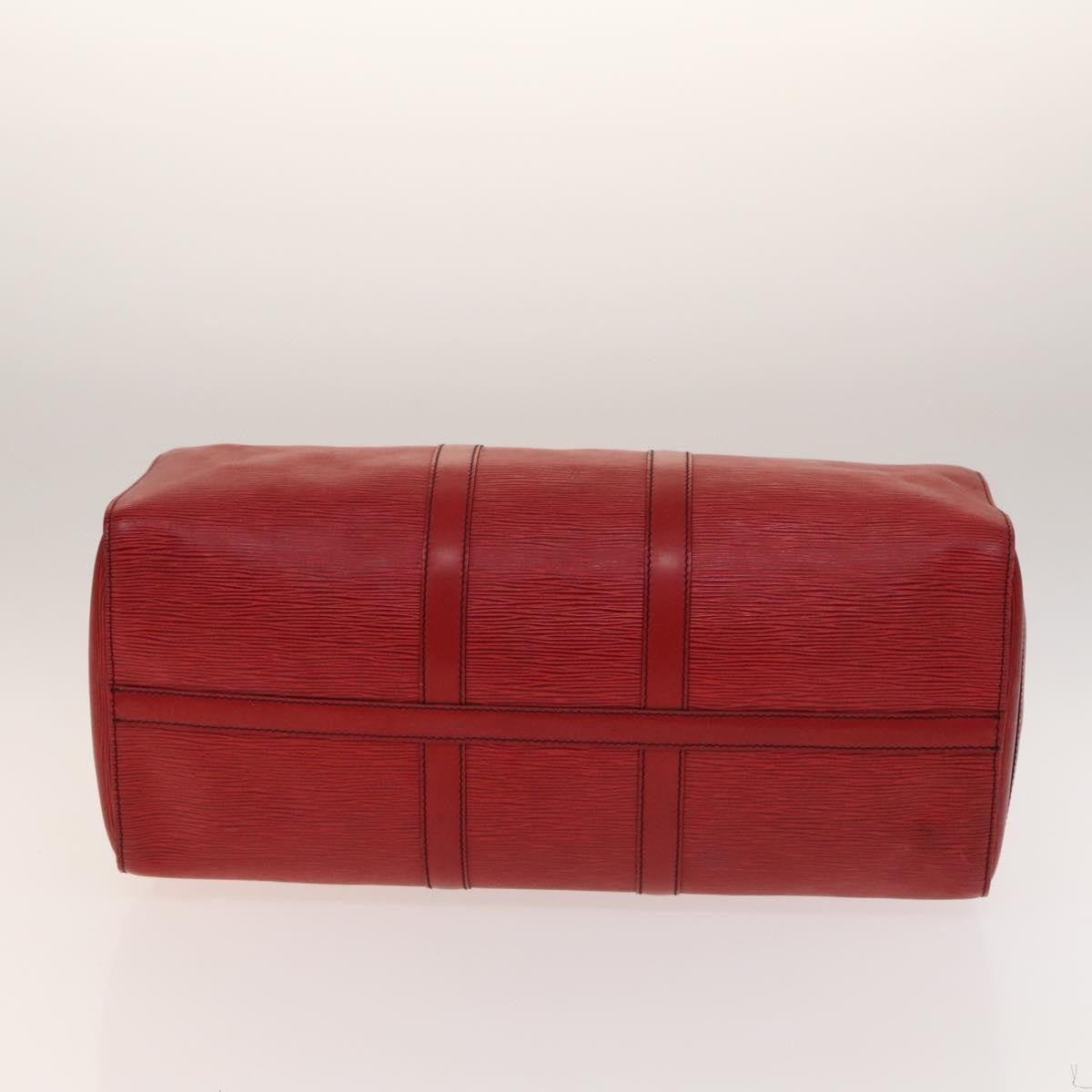 Louis Vuitton Keepall Bag Epi Leather, RED, LEATHER, Travel bag