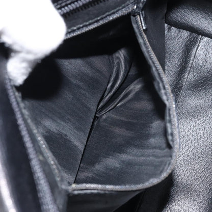 Celine Circle Logo Shoulder Bag Leather, BLACK, LEATHER, Shoulder bag