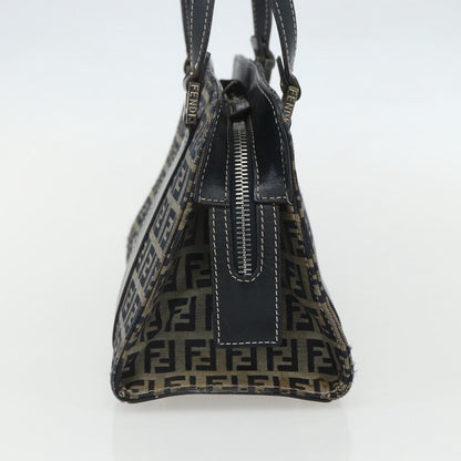 Fendi Vintage Satchel Zucchino Canvas, NAVY, CANVAS, Handbag