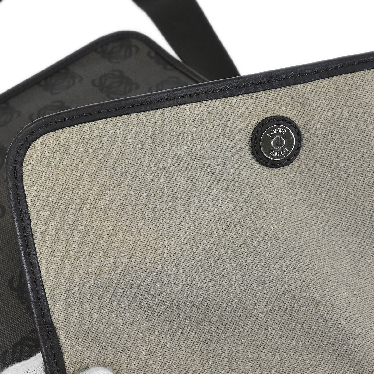 Loewe Flap Messenger Bag Canvas, BROWN, PVC, Shoulder bag