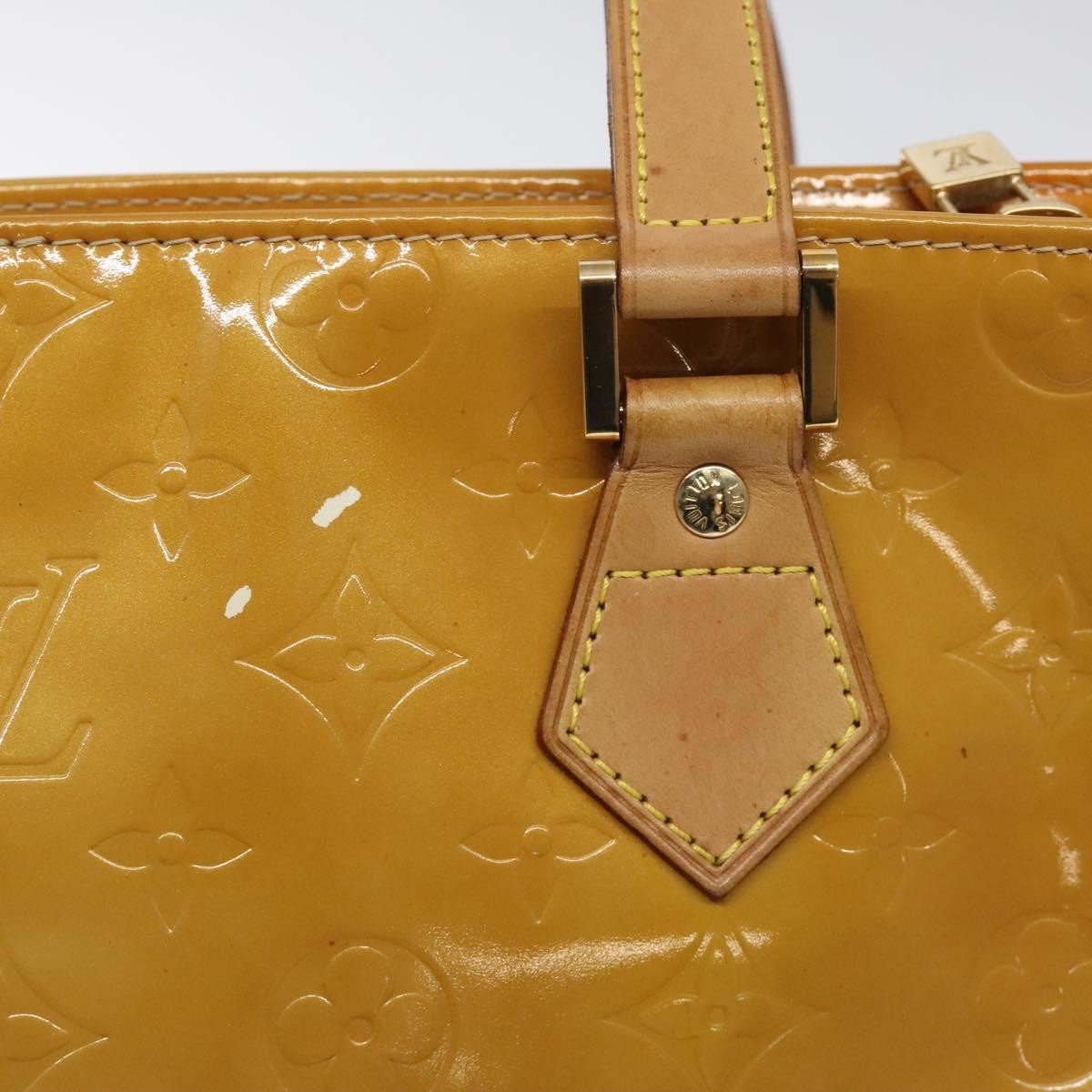 Louis Vuitton Houston Handbag Monogram Vernis, BEIGE, PATENT_LEATHER, Handbag