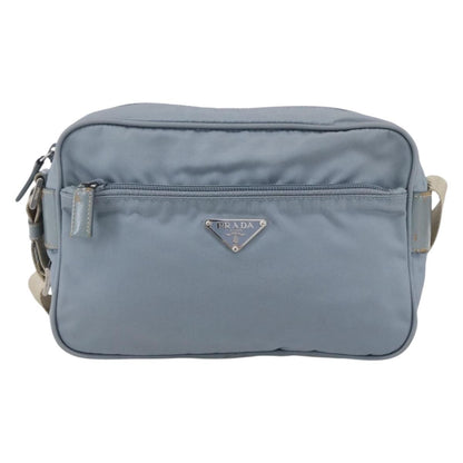 Prada Front Pocket Camera Bag Tessuto, Blue, Nylon, Shoulder Bag