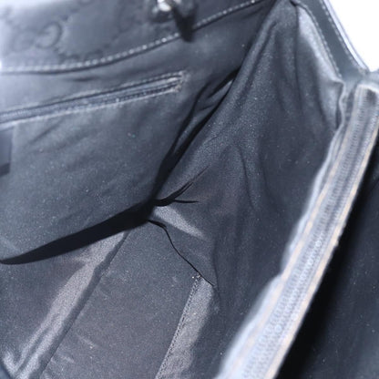 Gucci Vintage Bamboo Handle Tote GG Nylon, Black, Nylon, Tote Bag