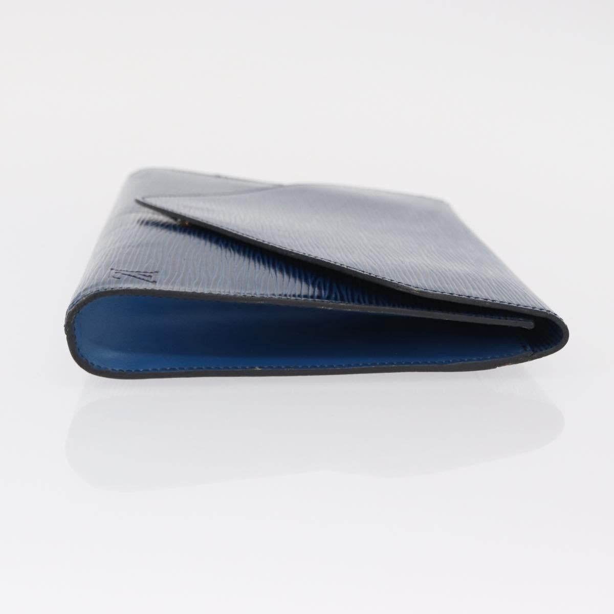 Louis Vuitton Art Deco Clutch Epi Leather, BLUE, LEATHER, Clutche & pouche