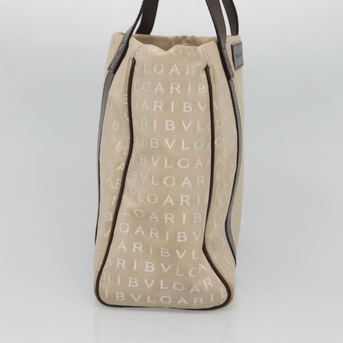 Bvlgari B.Zero1 Logomania Bag Canvas with Leather, Beige, Canvas, Tote Bag