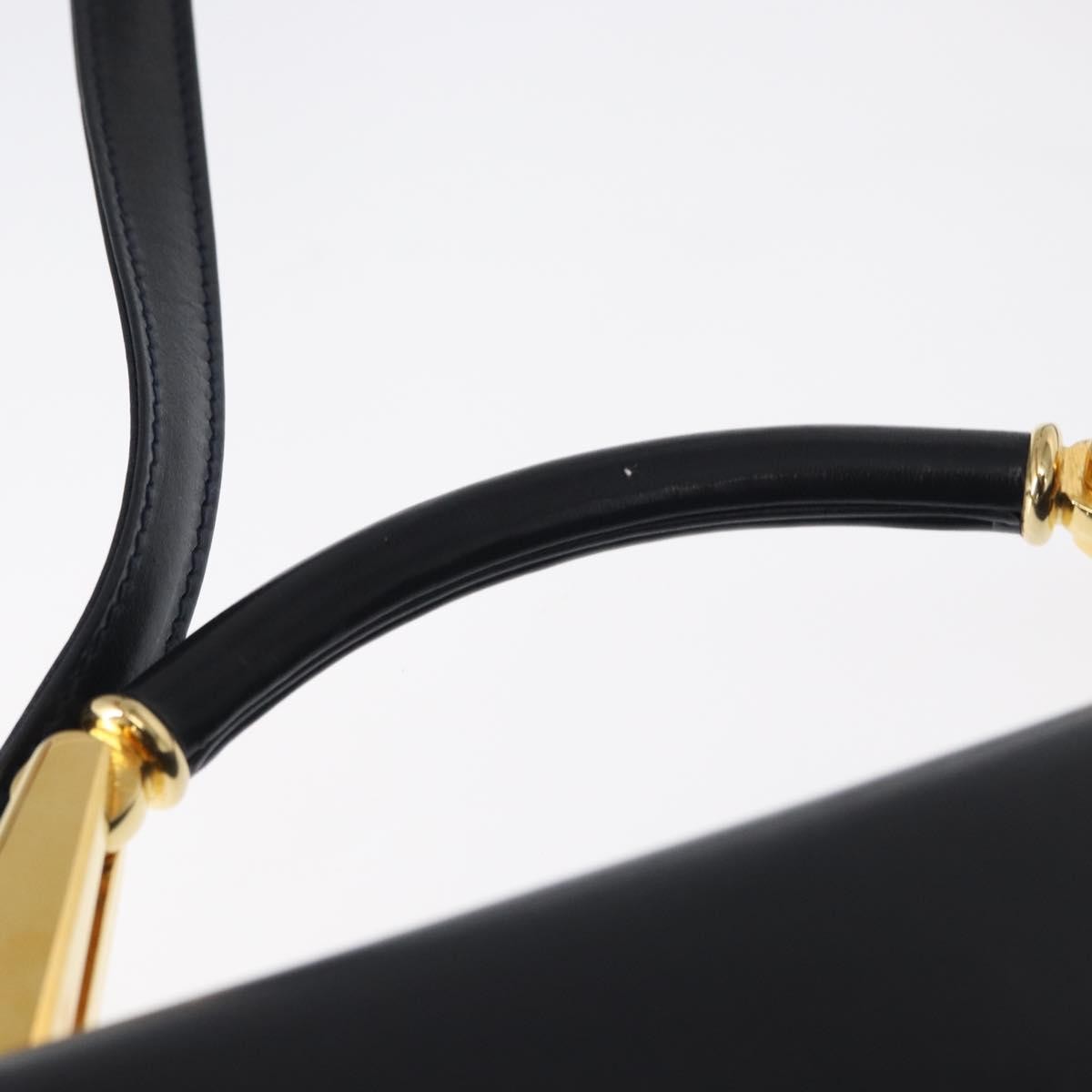 Bally Vintage Handbag Leather, Navy, Leather, Handbag